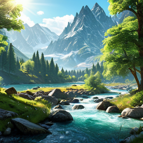 Immersive Fantasy Landscape**

"A vast and beautiful fantasy landscape with majestic mountains, dense forests, and crystal-clear rivers. Sunlight filters through the leaves creating shadows, with a gentle breeze rustling the foliage. No visible characters. Serene, peaceful, high-resolution, safe for work, appropriate content, family-friendly, perfect anatomy, correct proportions, professional."

**